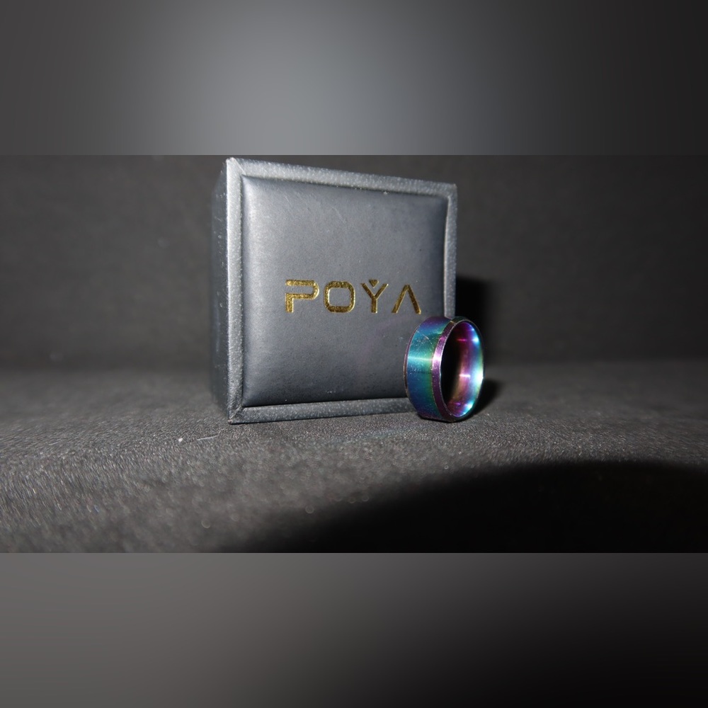 POYA oil slick engagement band Ring
